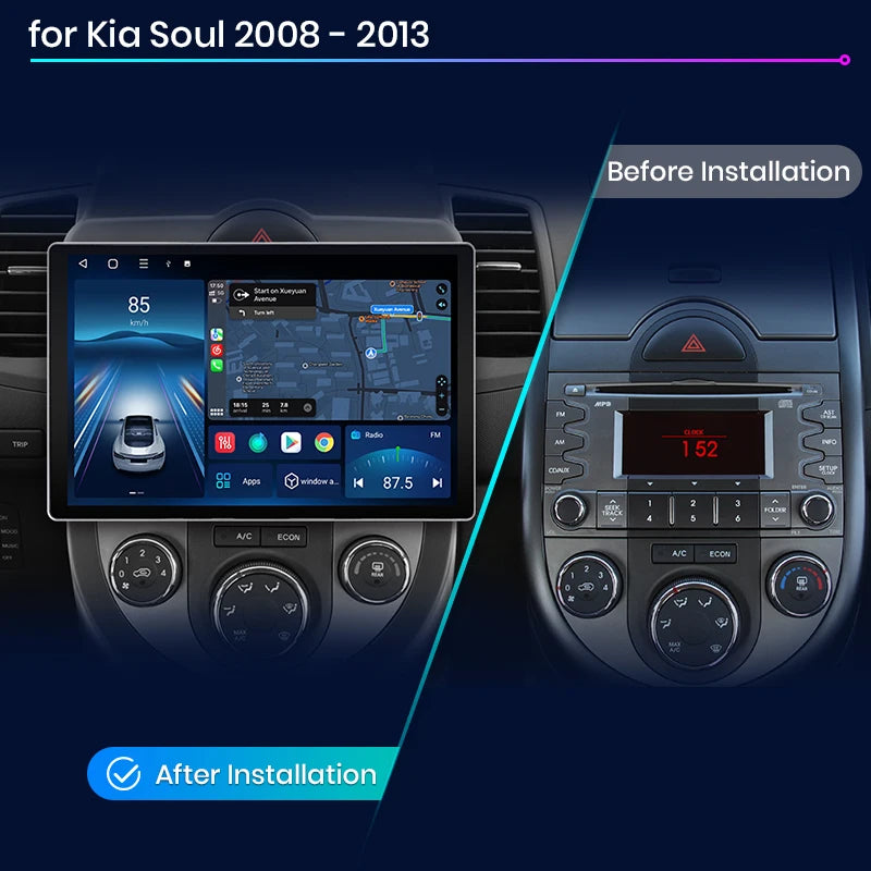 Kia Soul 2008 - 2013 X7 PRO 9,5"/ 10,33" / 11.5“ 2K AI Voice Wireless CarPlay Android Auto Car Radio RDS WIFI GPS BT   Multimedia autoradio AUTMKIASL1