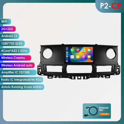 Renault Master 2003 - 2011 9" Android 14 Carplay Android auto wireless wifi bt gps 4g  AUTMAV61