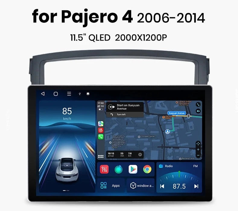 Mitsubishi Pajero 4 V80 V90 2006-2014 X7 PRO 11.5“ 2K Wireless CarPlay Android Auto Car Radio RDS WIFI GPS BT   Multimedia autoradio AUTMMPAJR4