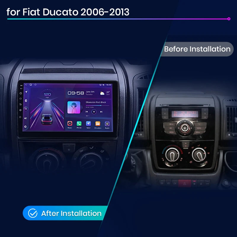 Fiat Ducato Peugeot Boxer 2 Citroen Jumper 2 2006 - 2015  Radio RDS WIFI GPS BT  wireless CarPlay Android Auto AUTMFITDC29