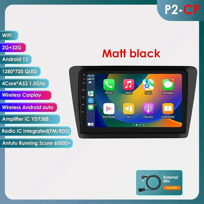 Skoda Rapid Seat Toledo 2013-2019 9" Android 14 Carplay Android auto wireless wifi bt gps 4g  AUTM0KRI