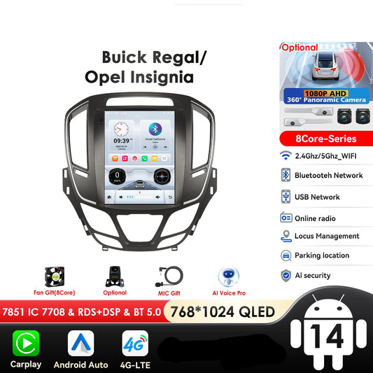 Opel Insignia Buick Regal 2014 - 2018 9,7" Android 14 Carplay Android auto wireless wifi bt gps 4g AUTMAEXF