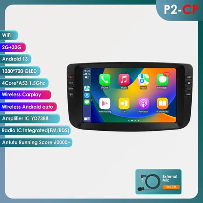 Fiat Punto EVO 2009-2015 9" Android 14 Carplay Android auto wireless wifi bt gps 4g  AUTM0FBN