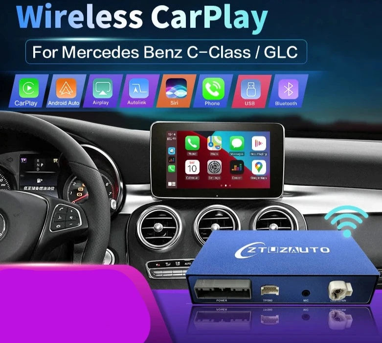 Mercedes Benz C-Class W205 & GLC 2015-2018 Wireless CarPlay  Android Auto  Mirror Link AirPlay GPS AUTMMBCCWG3