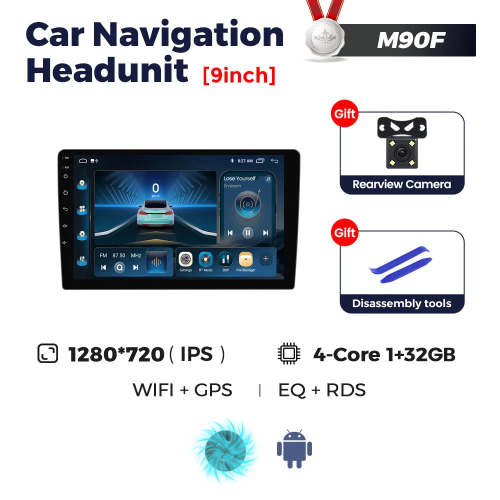 9 /10" Android 14 CARTABLET UNIVERSALI Carplay Android Auto wireless WIFI BT GPS USB AUTMHZA2