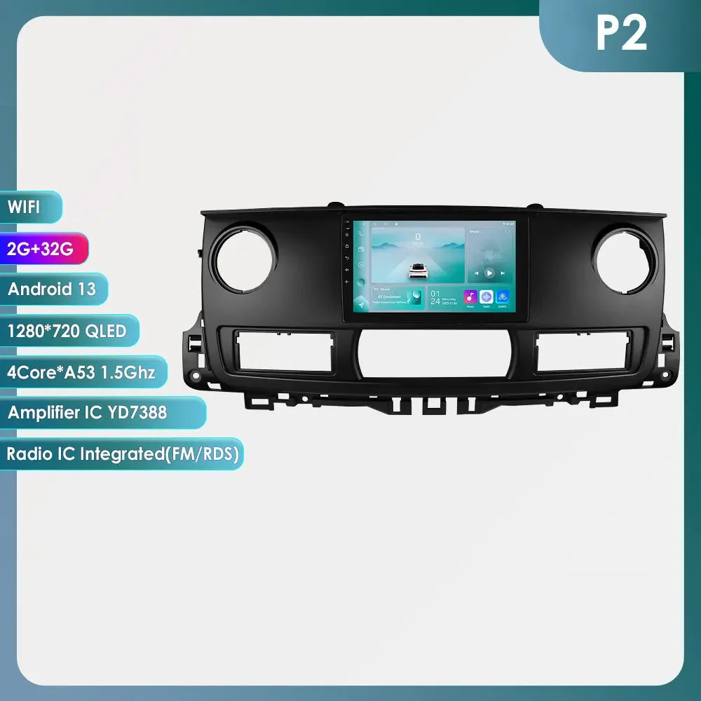 Renault Master 2003 - 2011 9" Android 14 Carplay Android auto wireless wifi bt gps 4g  AUTMAV61
