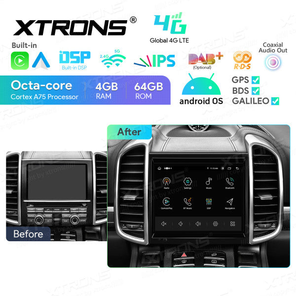 Porsche Cayenne (tipo 92A o E2) (2010-2016) con sistema PCM 3.1 Android 13 Octa-Core da 8,4 " Carplay Android auto wireless wifi bt gps usb IA84KYPT