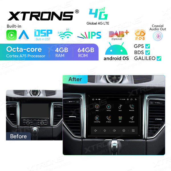 Porsche Macan (2014-2016)  Android 13 4/64 GB Octa Core 8,4" Carplay Android auto wireless USB GPS IA84MCPT