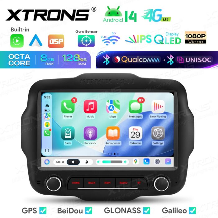 Autoradio Android da 9" per Jeep | Apple CarPlay e Android Auto wireless | IMH94RGJL