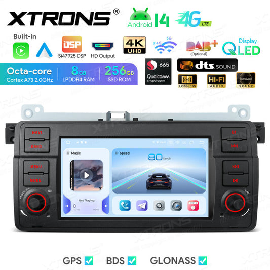 BMW E46 M3/ Rover 75/ MG ZT 7" Android 14 8/256 gb octacore Car Radio DVD Player 4G DSP CarPlay Android Auto wireless  IQ7446BL