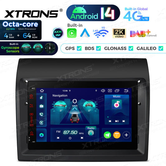 Fiat Ducato Android 14  7" 4+64 GB  Octacore Carplay Android Auto wireless Wifi  4G DSP PX74DTFLGS