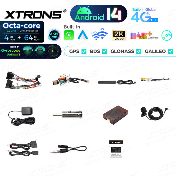 Mercedes Benz E-class W211 E200 E220 E300 E350 E240 E270 E280 W219 7" 4GB/64GB Octacore Android 14 CD / DVD /USB Carplay Android auto wireless wifi bt gps 4g  PX74M211GS