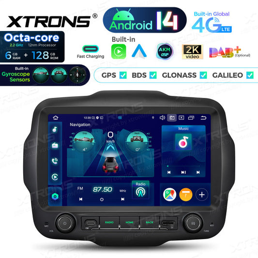 JEEP Renegade 2015-2021 9" Android 14 Octa Core 6/128 GB Car Player CarPlay Android Auto wireless DAB DSP WIFI 4G PXH94RGJLGS