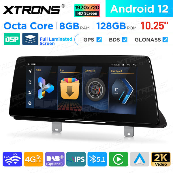 BMW Serie 5 G30 / G31 EVO Octa Core 8 GB+128 GB da 10,25 " Lettore multimediale GPS per auto Android  QAB12EVB12FVN