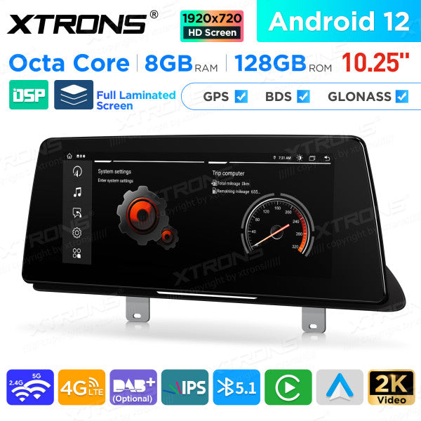 BMW Serie 5 G30 / G31 EVO Octa Core 8 GB+128 GB da 10,25 " Lettore multimediale GPS per auto Android  QAB12EVB12FVN