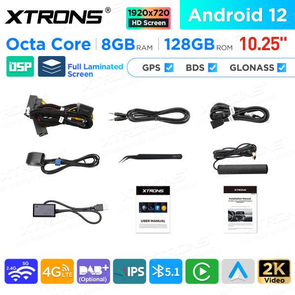 BMW Serie 5 G30 / G31 EVO Octa Core 8 GB+128 GB da 10,25 " Lettore multimediale GPS per auto Android  QAB12EVB12FVN