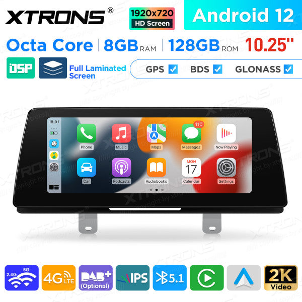 BMW Serie 5 G30 / G31 EVO Octa Core 8 GB+128 GB da 10,25 " Lettore multimediale GPS per auto Android  QAB12EVB12FVN