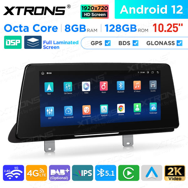 BMW Serie 5 G30 / G31 EVO Octa Core 8 GB+128 GB da 10,25 " Lettore multimediale GPS per auto Android  QAB12EVB12FVN
