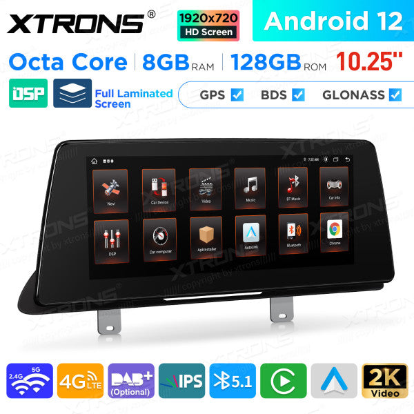 BMW Serie 5 G30 / G31 EVO Octa Core 8 GB+128 GB da 10,25 " Lettore multimediale GPS per auto Android  QAB12EVB12FVN