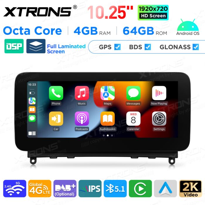 Autoradio Android da 10,25" per Mercedes-Benz Classe E | Apple CarPlay e Android Auto | QAMS1440M12ECR
