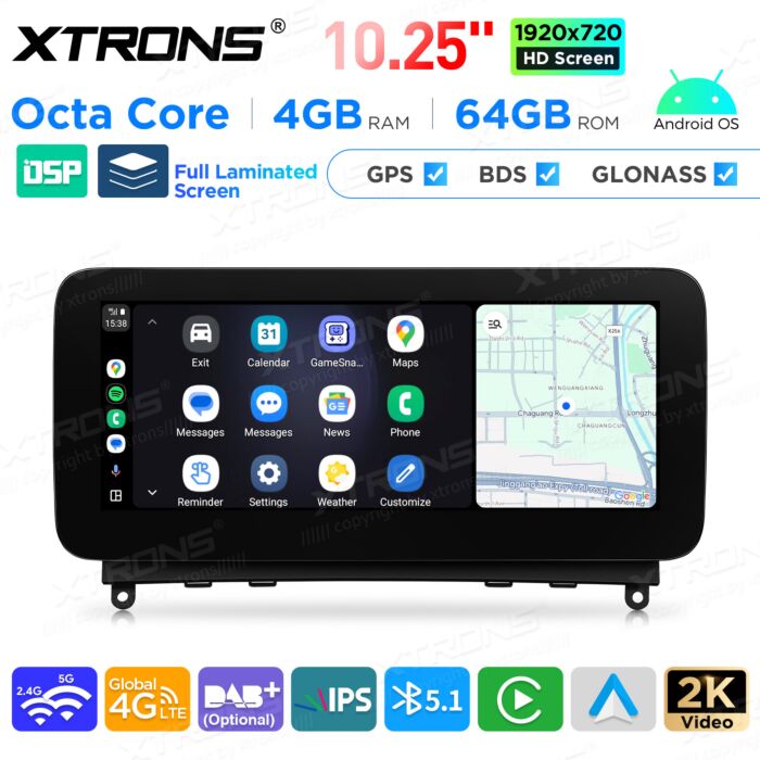 Autoradio Android da 10,25" per Mercedes-Benz Classe CLS | Apple CarPlay e Android Auto | QAMS1440M12CLS