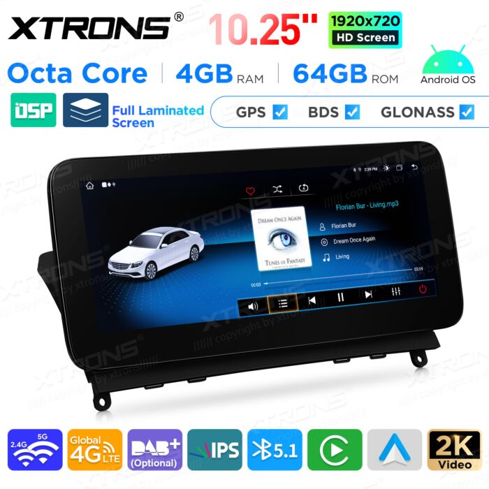 Autoradio Android da 10,25" per Mercedes-Benz Classe C | Apple CarPlay e Android Auto | QAMS1440M12C40
