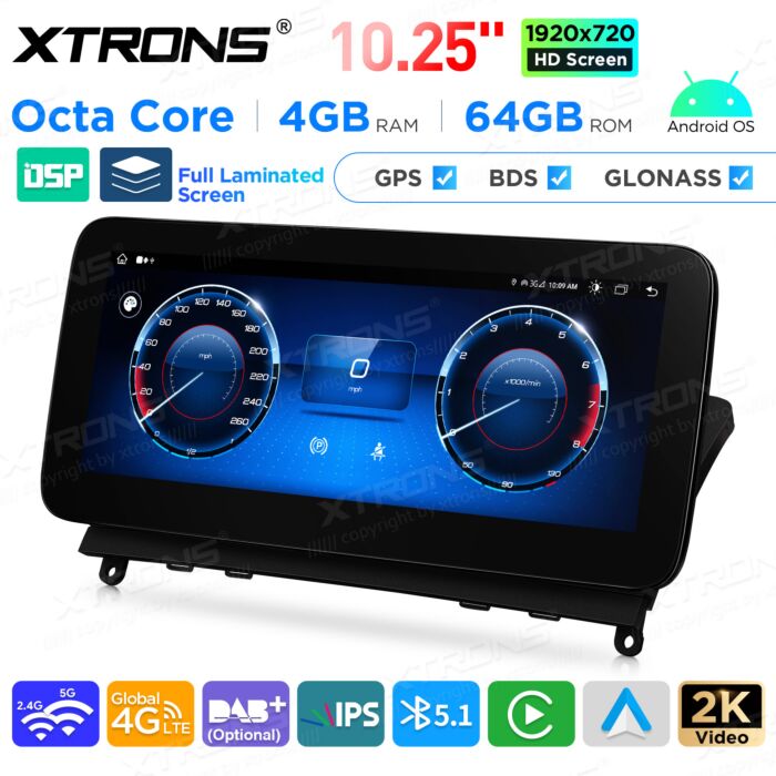 Autoradio Android da 10,25" per Mercedes-Benz Classe E | Apple CarPlay e Android Auto | QAMS1440M12ER