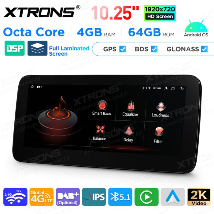 Autoradio Android per Mercedes-Benz Classe E | Apple CarPlay e Android Auto | QAMS1445M12EL