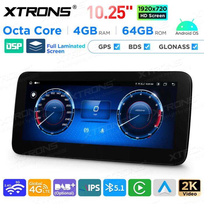Autoradio Android per Mercedes-Benz Classe E | Apple CarPlay e Android Auto | QAMS1445M12EL