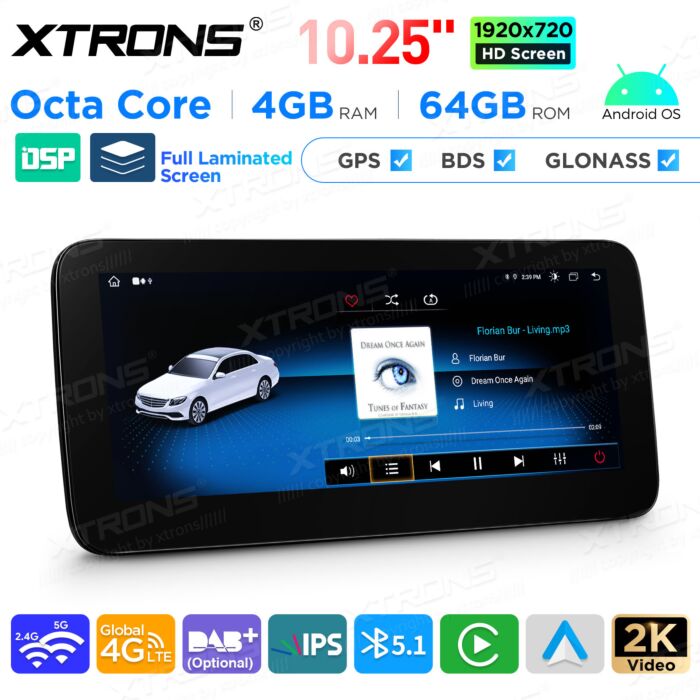 Autoradio Android da 10,25" per Mercedes-Benz Classe B | Apple CarPlay e Android Auto | QAMS1450M12BL