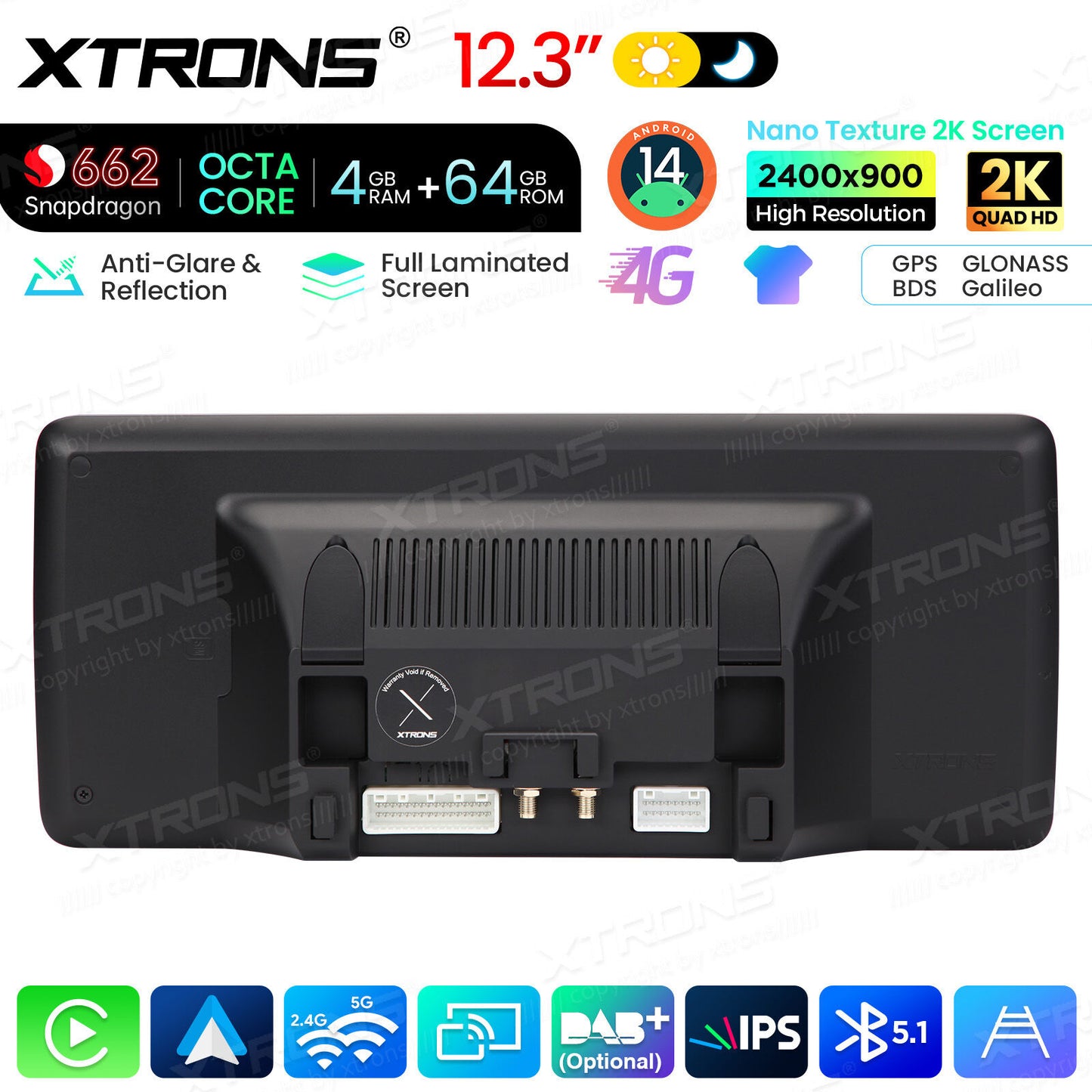 Audi Q5 (2009-2017 )12.3'' 4+64GB Snapdragon 662 Octa Core Carplay Android auto wireless 4g wifi bt  QBA24Q5CL