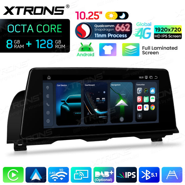BMW 5 Series F10/ F11 CIC/ NBT 10,25'' Android OS Car Radio 8 Core 8-128 GB with 4G LTE CarPlay Android Auto DSP QBBH14CIB12FV