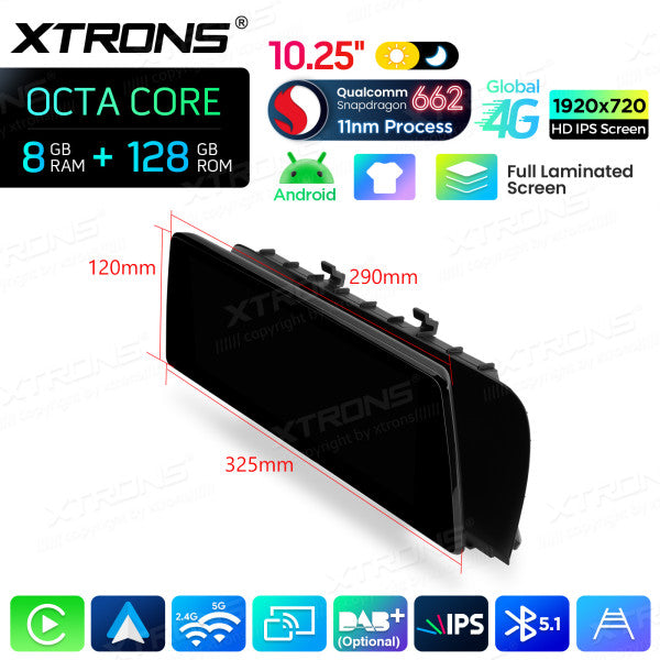 BMW 5 Series F10/ F11 CIC/ NBT 10,25'' Android OS Car Radio 8 Core 8-128 GB with 4G LTE CarPlay Android Auto DSP QBBH14CIB12FV