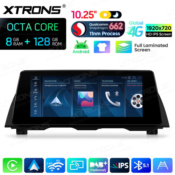 BMW 5 Series F10/ F11 CIC/ NBT 10,25'' Android OS Car Radio 8 Core 8-128 GB with 4G LTE CarPlay Android Auto DSP QBBH14CIB12FV