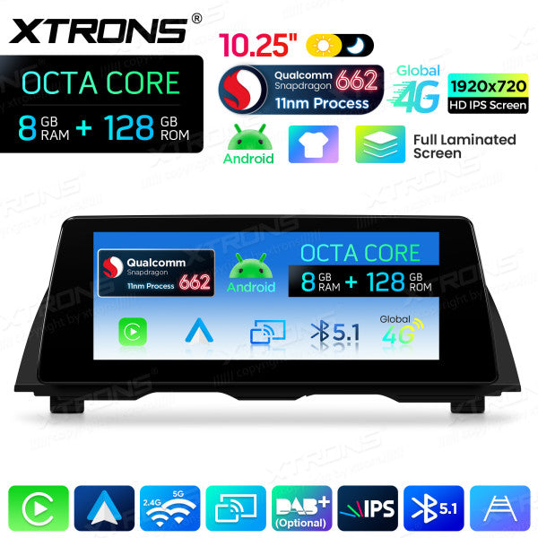 BMW 5 Series F10/ F11 CIC/ NBT 10,25'' Android OS Car Radio 8 Core 8-128 GB with 4G LTE CarPlay Android Auto DSP QBBH14CIB12FV