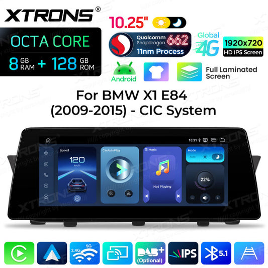 BMW X1 E84 NBT/CIC System 10,25'' Android 14 Octacore 8-128GB HD IPS Multimedia Player 4G CarPlay Android Auto DSP  QBBH14CIB12X1