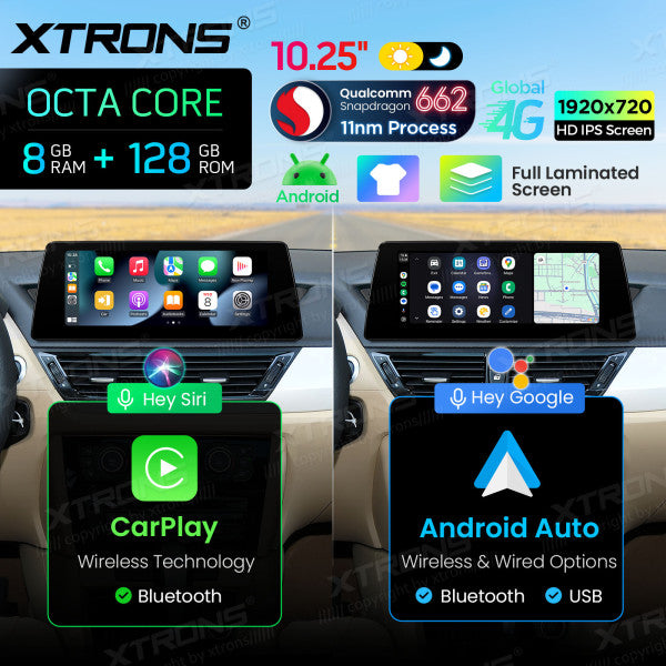 BMW X1 E84 NBT/CIC System 10,25'' Android 14 Octacore 8-128GB HD IPS Multimedia Player 4G CarPlay Android Auto DSP  QBBH14CIB12X1