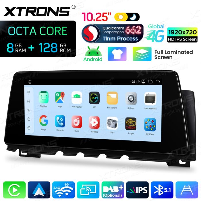 BMW | 7 Series | Android OS & OEM System | Qualcomm 662 | Octa Core | 8GB RAM & 128GB ROM | QBBH14NB12SV