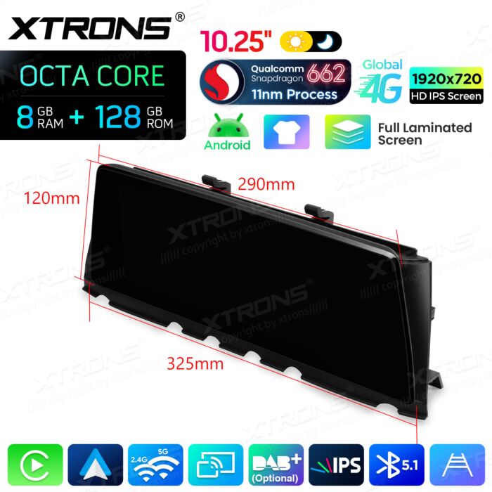 BMW | 7 Series | Android OS & OEM System | Qualcomm 662 | Octa Core | 8GB RAM & 128GB ROM | QBBH14NB12SV