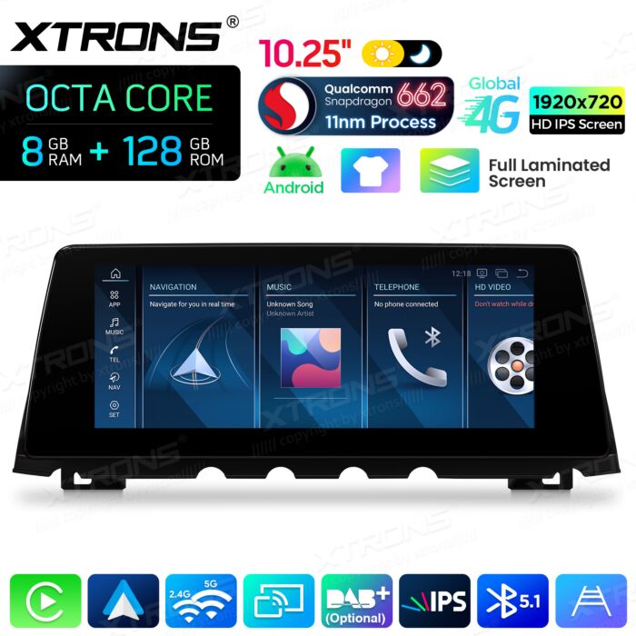BMW | 7 Series | Android OS & OEM System | Qualcomm 662 | Octa Core | 8GB RAM & 128GB ROM | QBBH14NB12SV