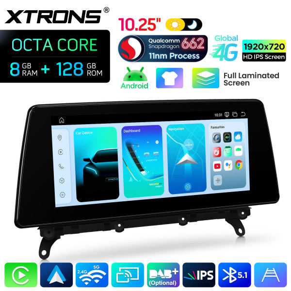 BMW X3 F25 NBT (2011-2016) Android 10,25" Carplay Android auto Wireless / Octa Core / 8 GB di RAM e 128 GB di ROM QBBH14NB12X3
