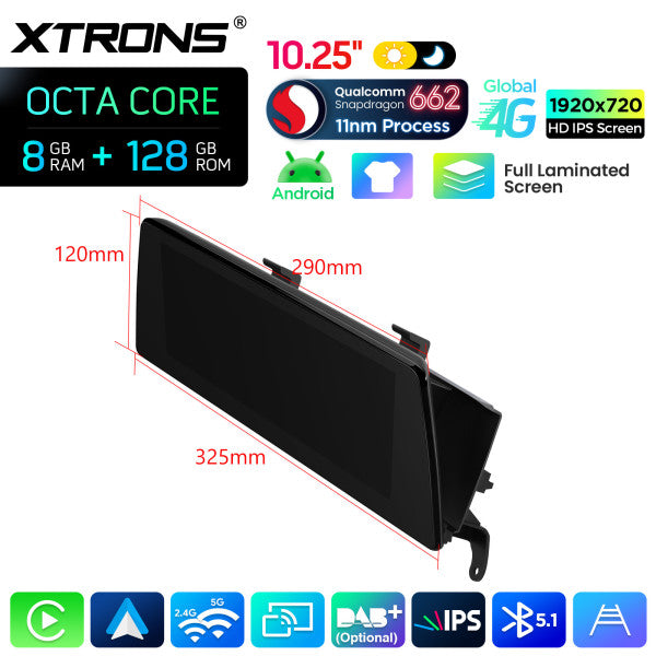 BMW X3 F25 NBT (2011-2016) Android 10,25" Carplay Android auto Wireless / Octa Core / 8 GB di RAM e 128 GB di ROM QBBH14NB12X3