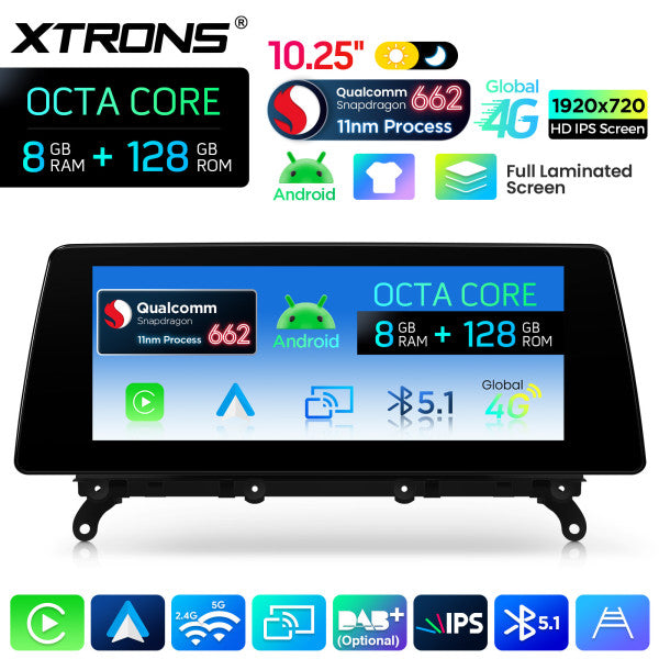 BMW X3 F25 NBT (2011-2016) Android 10,25" Carplay Android auto Wireless / Octa Core / 8 GB di RAM e 128 GB di ROM QBBH14NB12X3