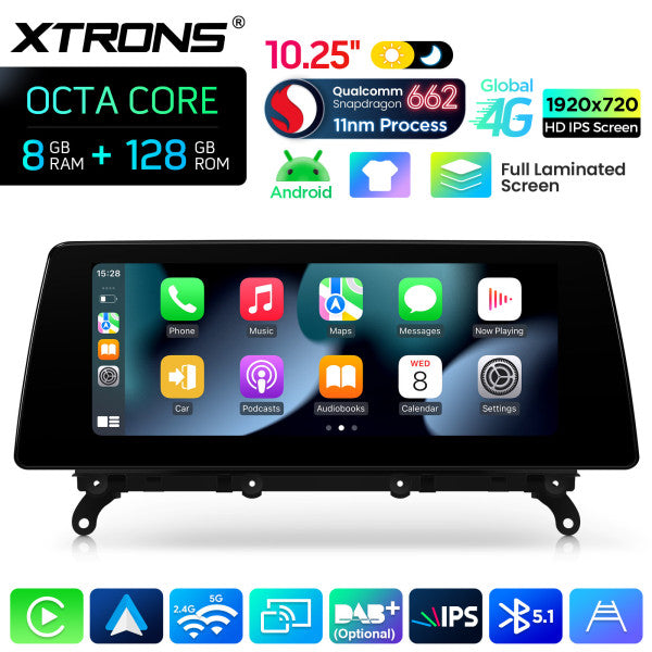 BMW X3 F25 NBT (2011-2016) Android 10,25" Carplay Android auto Wireless / Octa Core / 8 GB di RAM e 128 GB di ROM QBBH14NB12X3