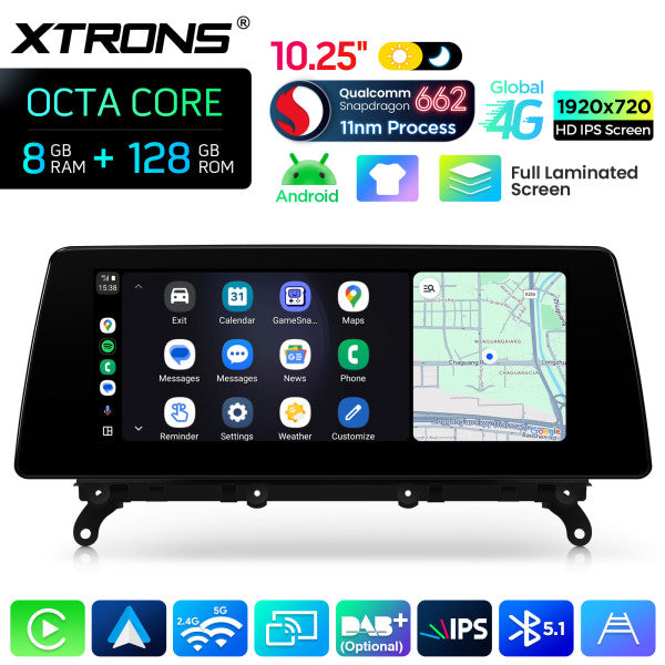 BMW X3 F25 NBT (2011-2016) Android 10,25" Carplay Android auto Wireless / Octa Core / 8 GB di RAM e 128 GB di ROM QBBH14NB12X3