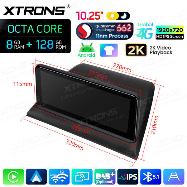 BMW X3 83 2004-2009 (Senza monitor di serie) 10,25" HD IPS 2k 8GB Ram /128 gb Carplay Android auto wireless WIFI BT USB GPS QBBH14X3UNL