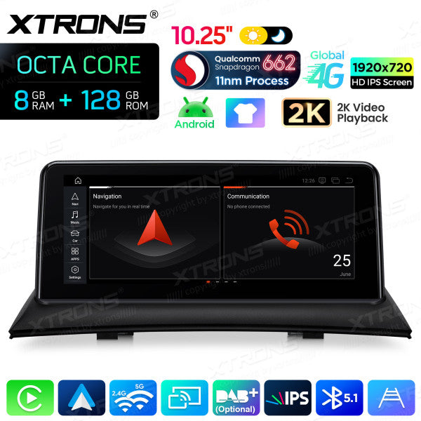BMW X3 83 2004-2009 (Senza monitor di serie) 10,25" HD IPS 2k 8GB Ram /128 gb Carplay Android auto wireless WIFI BT USB GPS QBBH14X3UNL