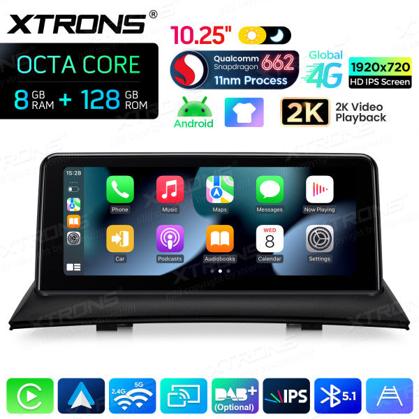 BMW X3 83 2004-2009 (Senza monitor di serie) 10,25" HD IPS 2k 8GB Ram /128 gb Carplay Android auto wireless WIFI BT USB GPS QBBH14X3UNL