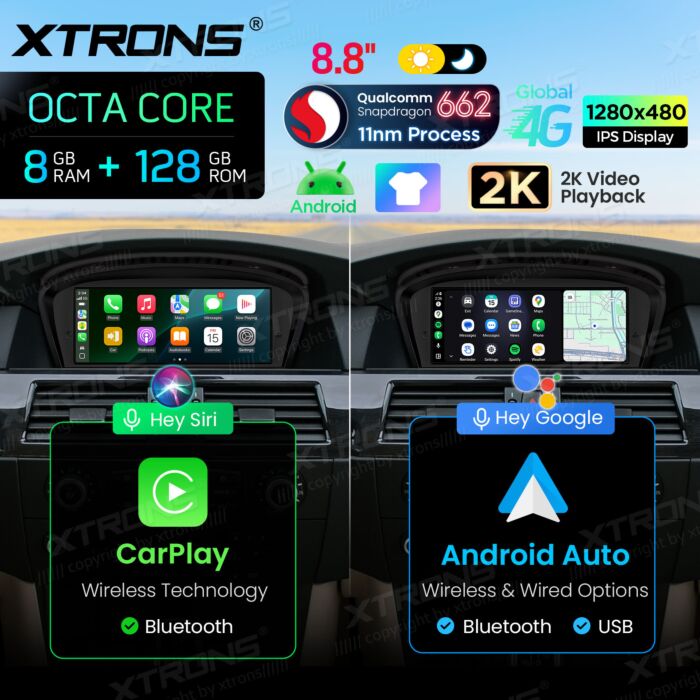 BMW | Serie 3 / 5 | Sistema operativo Android e OEM | Qualcomm 662 | Octa Core | 8 GB di RAM e 128 GB di ROM | QBBH8460CC