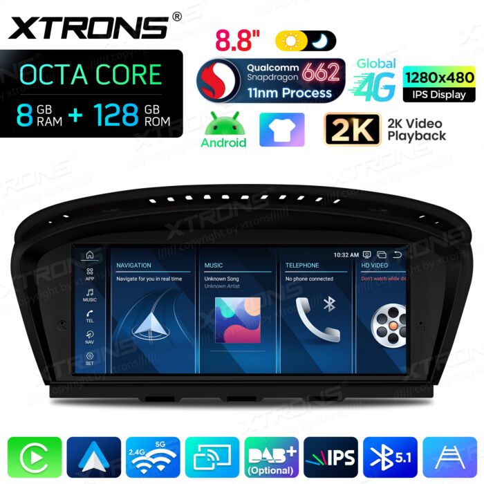 BMW | Serie 3 / 5 | Sistema operativo Android e OEM | Qualcomm 662 | Octa Core | 8 GB di RAM e 128 GB di ROM | QBBH8460CC